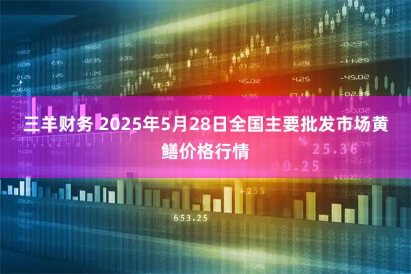 三羊财务 2025年5月28日全国主要批发市场黄鳝价格行情